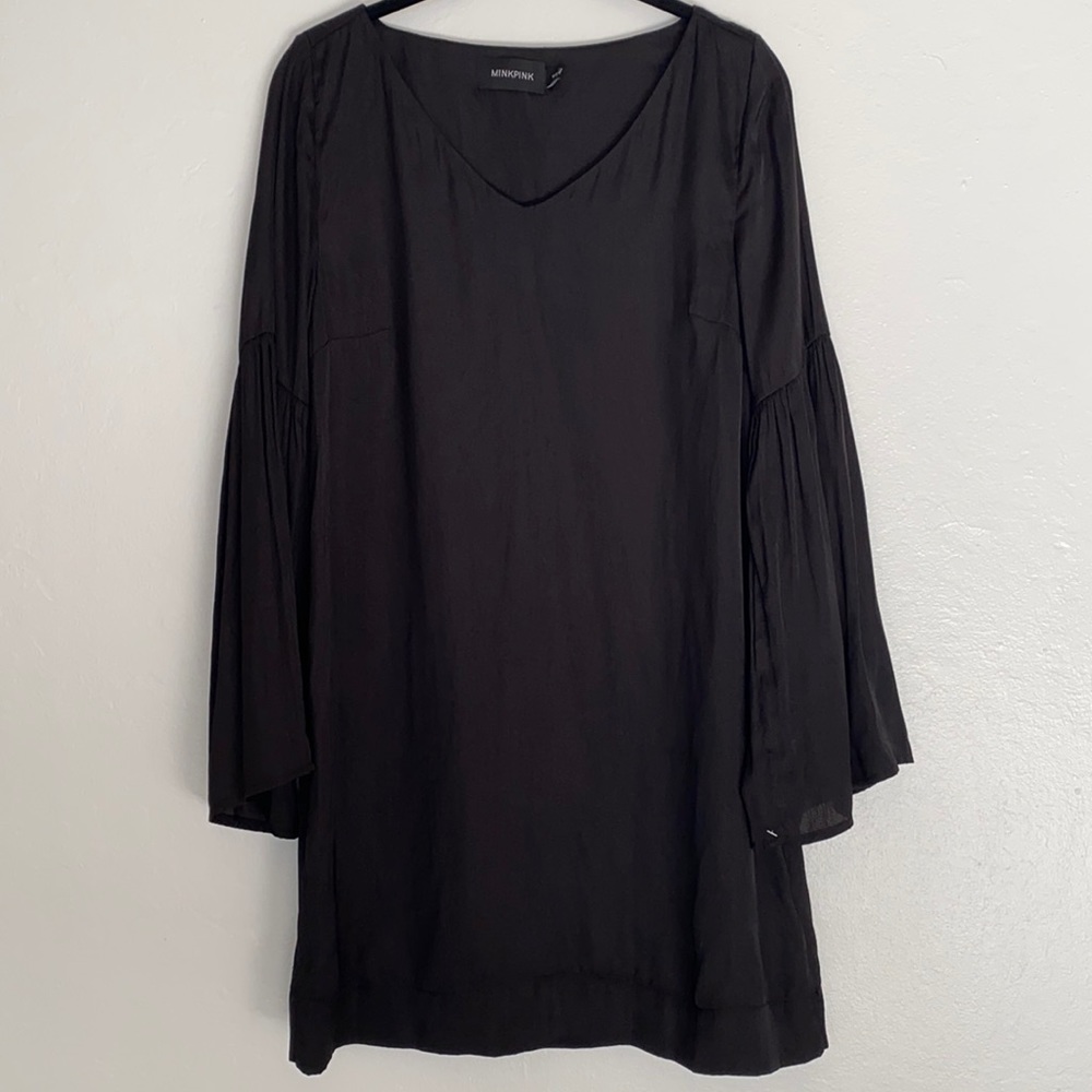 MinkPink Flowy Black Mini Whimsigoth Dress Size Small